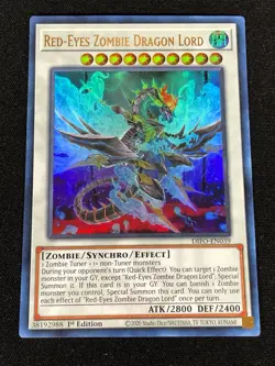 Yugioh Red-Eyes Zombie Dragon Lord DIFO-EN039 1st Ultra (NM) - Image 1