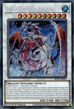 YUGIOH LANCEA, ANCESTRAL DRAGON OF THE ICE MOUNTAIN SECRET 1ST N/M BLTR-EN005 - Image 2