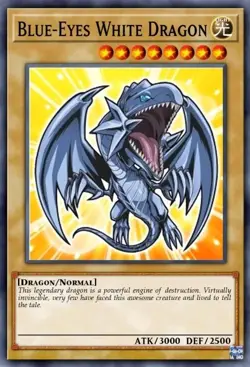 Yugioh Blue-Eyes White Dragon Chibi Artwork BLMM-EN001 Secret Rare NM Presale - Image 1
