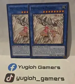 YUGIOH MEGALITH PHALEG X2 IGAS COMMON LIGHT PLAYED - Image 1