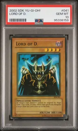 PSA 10 LORD OF D SDK-041 YUGIOH 2002 SUPER RARE MAX FADED ERROR MISPRINT SUPER - Image 4