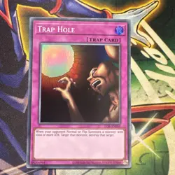 Yugioh! Trap Hole LOB-EN058 Super Rare Unlimited NM - Image 3