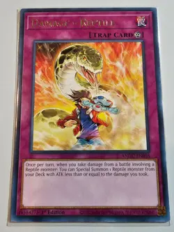 Damage = Reptile - ANGU-EN058 - Rare - 1st Edition Yugioh - Image 1