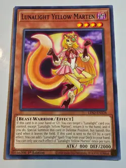 Lunalight Yellow Marten - LDS2-EN128 Common 1st Edition Yugioh - Image 1