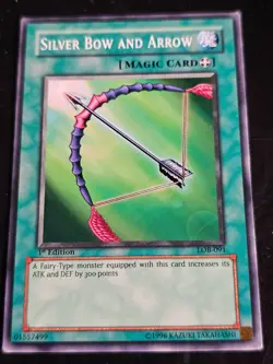 Silver Bow And Arrow - LOB-091 Common 1st Edition Yugioh - Image 1