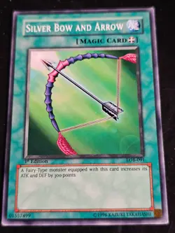 Silver Bow And Arrow - LOB-091 Common 1st Edition Yugioh - Image 3
