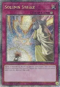 Yugioh! Solemn Strike - RA02-EN079 - Quarter Century Secret Rare - 1st Edition N - Image 2