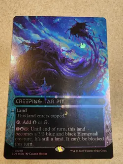 Creeping Tar Pit - #99 (Borderless) (Galaxy Foil) Edge of Eternities - Mtg - Image 1