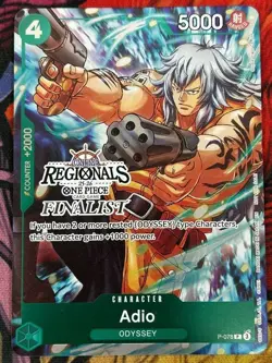 Adio (Online Regional Finalist Card Set 2025 Vol.1) - One Piece Promo Card Foil - Image 1