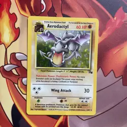 Aerodactyl Fossil Set Holo 1/62 Rare Pokemon Card WOTC 1999 Vintage TCG IR AR - Image 2