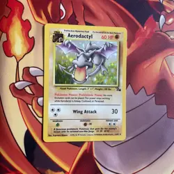 Aerodactyl Fossil Set Holo 1/62 Rare Pokemon Card WOTC 1999 Vintage TCG IR AR - Image 3