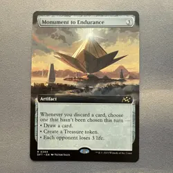 Monument to Endurance MINT Extended Art 394 Aetherdrift DFT MTG Rare Unplayed NM - Image 1