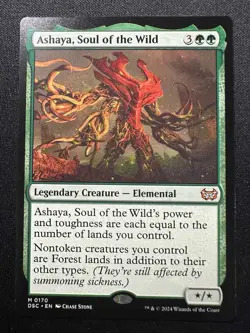 MTG Ashaya, Soul of the Wild - Duskmourn Mythic NM Mint Free Shipping - Image 1