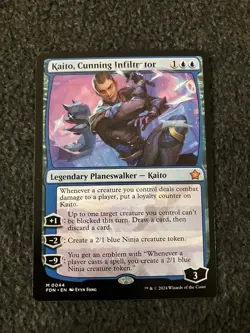 Magic The Gathering MTG - Kaito, Cunning Infiltrator - FDN - Image 1
