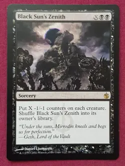 Magic The Gathering MIRRODIN BESIEGED BLACK SUN'S ZENITH black card MTG - Image 1