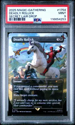 2025 MTG SECRET LAIR DROP #1754 DEADLY ROLLICK PSA 9 - Image 1