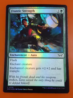1x Frantic Strength | FOIL | Duskmourn: House of Horror | MTG Magic Cards - Image 1