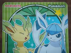Marumiya Pokemon Sticker Holo Leafeon Glaceon no.40 Nintendo - Image 2