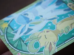 Marumiya Pokemon Sticker Holo Leafeon Glaceon no.40 Nintendo - Image 4