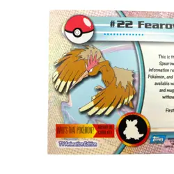 Pokemon 1999 Topps Pokemon Trading Card 22 Fearrow Foil - Image 7