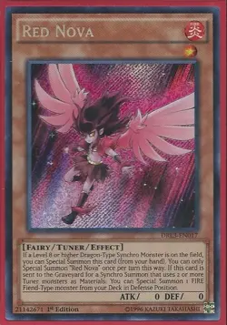 RED NOVA SECRET RARE DRL3-EN017 NEAR MINT YUGIOH - Image 1