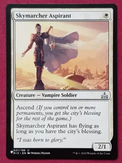 Magic The Gathering MYSTERY BOOSTER MB1 SKYMARCHER ASPIRANT white card MTG - Image 1