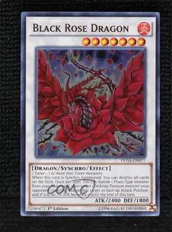 UR - Black Rose Dragon YuGiOh Duelist Saga 1st Edition #DUSA-EN077 0q5m - Image 1