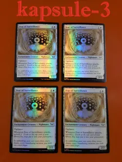 4x Fear of Surveillance | FOIL | Duskmourn: House of Horror | MTG Magic Cards - Image 1
