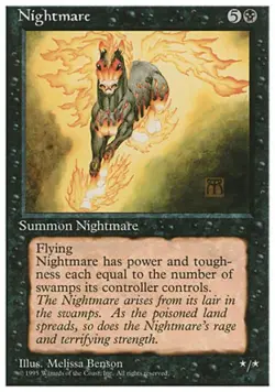 Nightmare - Light Play MTG 4th Edition - Image 1