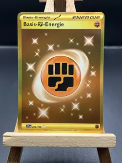 Pokemon Card Base Battle Energy 258/198 GOLD Crimson & Purple German - Image 1