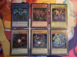 YuGiOh 25th Anniversary Promo God Card LC01 Lot of 6 Obelisk Slifer Ra Blue-Eyes - Image 1