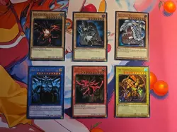 YuGiOh 25th Anniversary Promo God Card LC01 Lot of 6 Obelisk Slifer Ra Blue-Eyes - Image 2