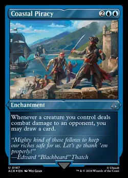 1x - Coastal Piracy - ETCHED FOIL #187 - Assassin's Creed - NM MTG - Image 1