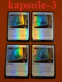 4x Trapped in the Screen | FOIL | Duskmourn: House of Horror | MTG Magic Cards - Image 1