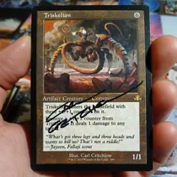 x1 Triskelion - Retro Frame R MTG Dominaria Remastered M/NM, English signed - Image 1