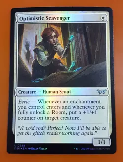 1x Optimistic Scavenger (0288) | FOIL | Duskmourn: House of Horror | MTG Magic - Image 1