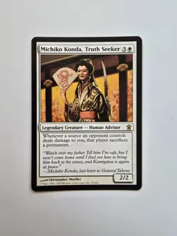 MTG Michiko Konda, Truth Seeker Saviors of Kamigawa Regular Rare Card 19/165 Lp - Image 1