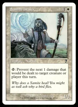 Samite Healer 7th Edition MTG Magic the Gathering card - Image 1