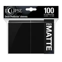 Eclipse Matte Standard Card Sleeves: Jet Black (100) - Image 1