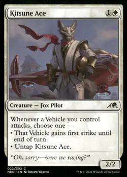Kitsune Ace 022/302 Kamigawa Neon Dynasty MTG Magic the Gathering card - Image 1