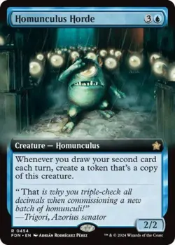 Homunculus Horde (Extended Art) -Foil Light Play MTG Foundations - Image 1