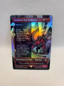 Summon: G.F Cerberus NM Final Fantasy MTG FOIL- PACK FRESH - Image 1