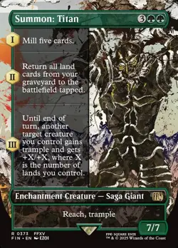 1x - Summon: Titan - (borderless) (Saga) - Final Fantasy - NM MTG - Image 1