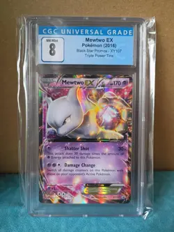 Mewtwo EX Pokemon Promo XY107 2016 CGC 8 - Image 1