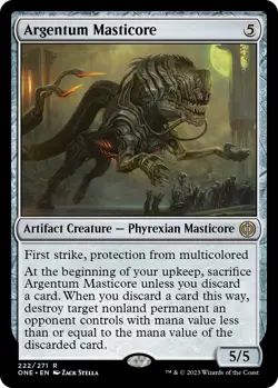 MTG Foil - Argentum Masticore - 222 / NM / English - Image 1