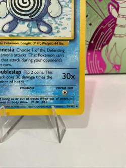 Poliwhirl 038/102 Base Set Regular LP Pokemon card TCG - Image 4