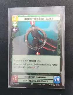 Inquisitor's Lightsaber 090/264 Star Wars Unlimited TCG Card LOF Near Mint NM - Image 1