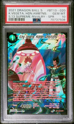 King Vegeta Hidden Ambitions BT13-020 SPR Dragon Ball Super Card Game PSA 10 - Image 1