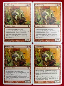 MTG 4X Goblin King X4 Core Set 8th & 9th Edition Magic - 3X LP/MP & 1X Light DMG - Image 1