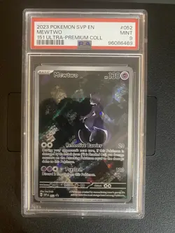 2023 Pokemon Scarlet & Violet Black Star Promo 52 Mewtwo Full Art 151 UPC PSA 9 - Image 1
